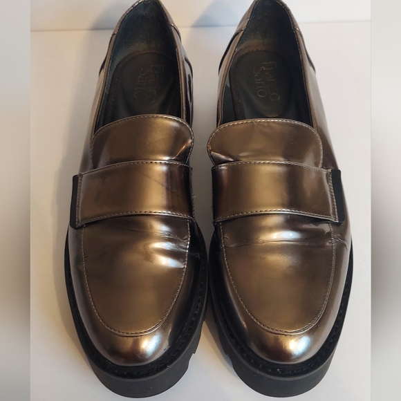 Franco Sarto Brindy Pewter Lug Sole Loafers - Picture 2 of 12